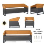 Renkli kumaş kaplama estetik 7205 Ofis Kanepeleri