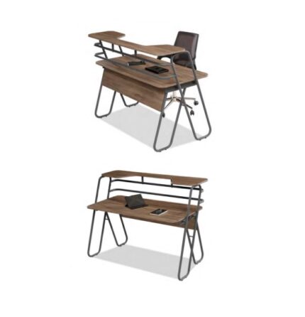 Yüksek ayaklı modern yönetici masa takımı.