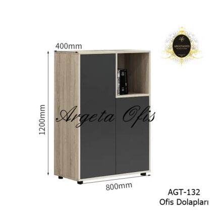 Metal ve ahşap kombinasyonlu kapaksız dosya dolapları